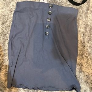 PacSun Blue Button Skirt